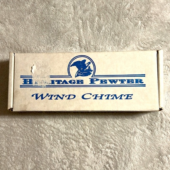 HERITAGE PEWTER. WIND CHIME with SEAHORSE. Handcrafted. 6 Silver Rods. Total 21” - Picture 10 of 10